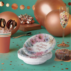 WildFlowers Happy Mother's Day Paper Plate