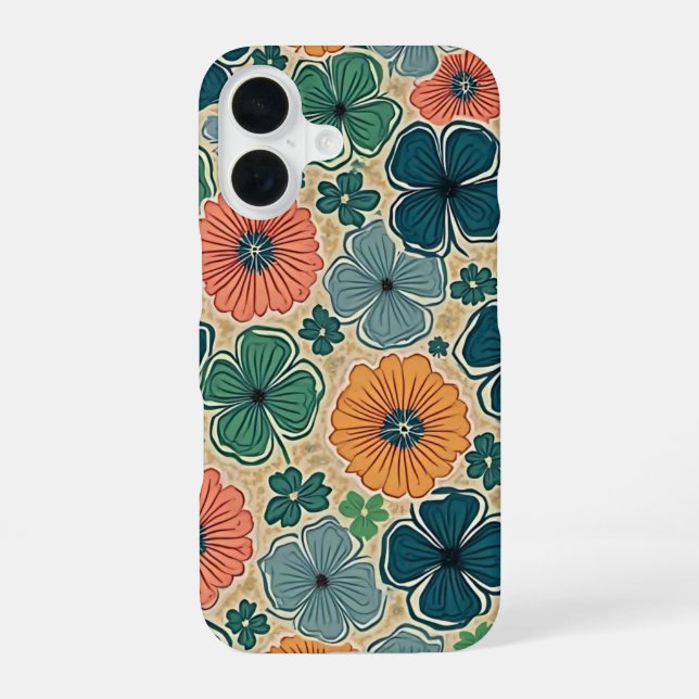 Wildflowers Harmonious Tones iPhone 16 Case (Back)