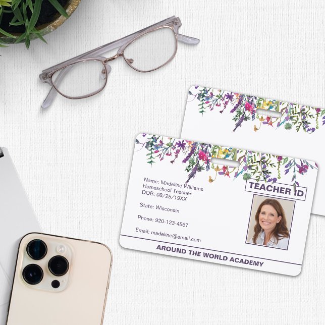 Wildflowers Homeschool Teacher ID Badge (Creator Uploaded)