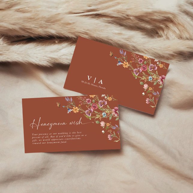 Wildflowers Honeymoon Wish Enclosure Card (Creator Uploaded)