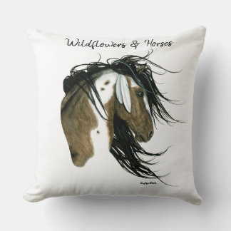 Wildflowers & Horses DreamCatching Art by Bihrle T Cushion