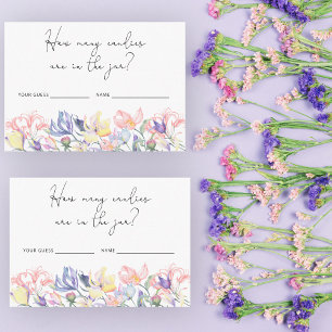 Wildflowers - How many candies are in the jar Encl Enclosure Card