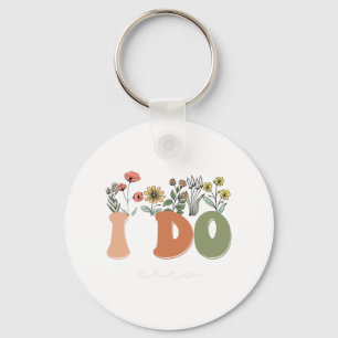 Wildflowers I Do Crew Nautical Bachelorette Bridal Key Ring