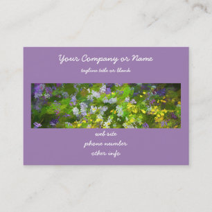 Wildflowers Impasto Painting - Original Flower Art Business Card