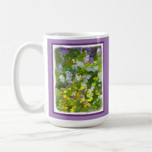 Wildflowers Impasto Painting - Original Flower Art Coffee Mug