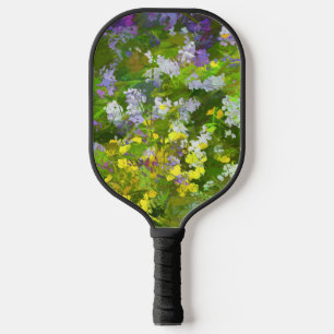 Wildflowers Impasto Painting - Original Flower Art Pickleball Paddle