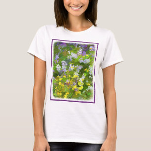 Wildflowers Impasto Painting - Original Flower Art T-Shirt