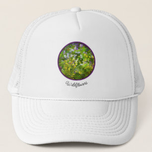 Wildflowers Impasto Painting - Original Flower Art Trucker Hat
