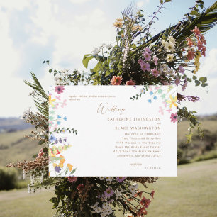 Wildflowers in Bloom No Parents Wedding Invitation