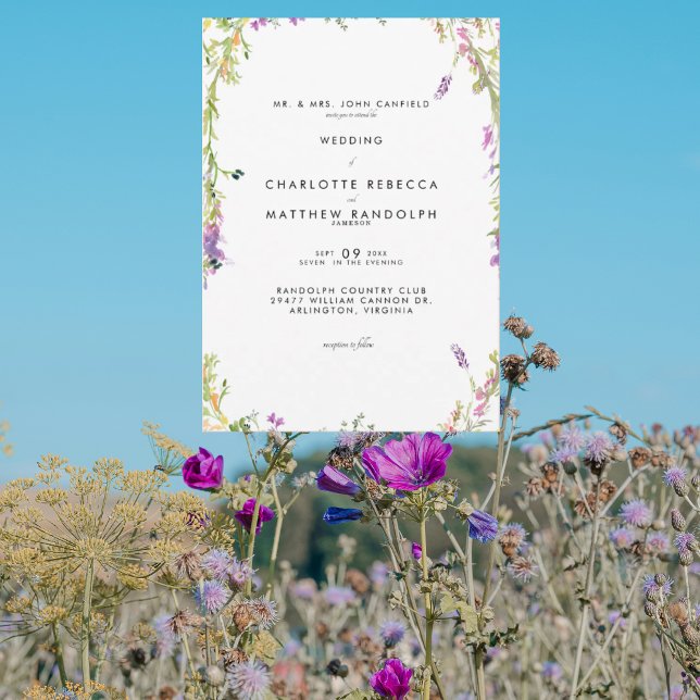 Wildflowers in Bloom Wedding Invitation (Creator Uploaded)