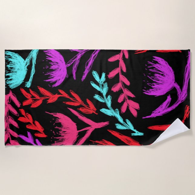 Wildflowers in Colours that POP!   Beach Towel (Front)