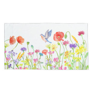 wildflowers in spring pillowcase double sided