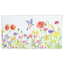 wildflowers in spring pillowcase double sided
