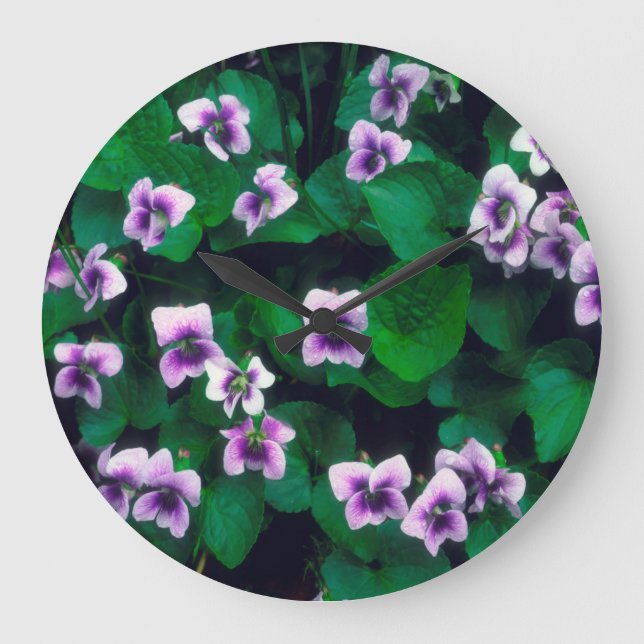Wildflowers in the forest large clock (Front)