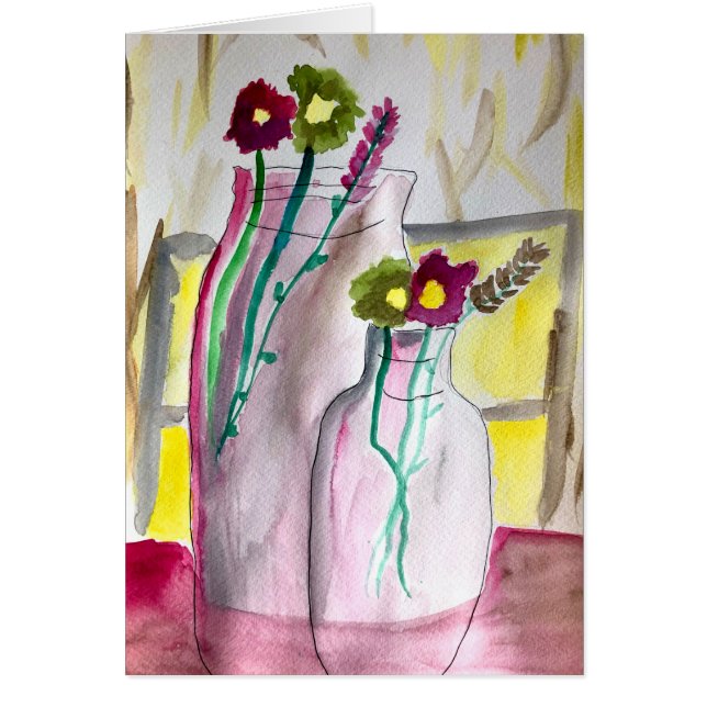 Wildflowers in vase abstract art (Front)