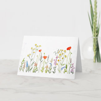 Wildflowers in Watercolors Card