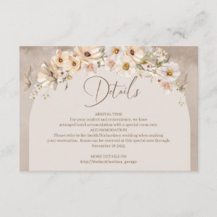 Wildflowers Ivory Double Arch Frame details card