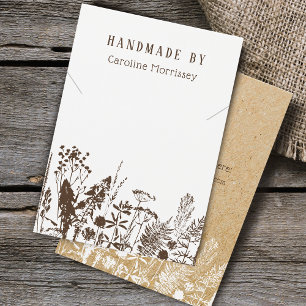 Wildflowers Kraft Paper Necklace Display Card