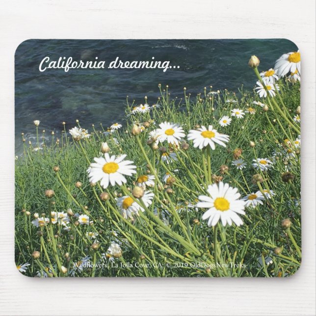 Wildflowers, La Jolla Cove, California Mouse Pad (Front)