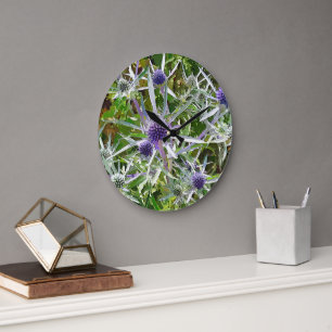 WILDFLOWERS LARGE CLOCK