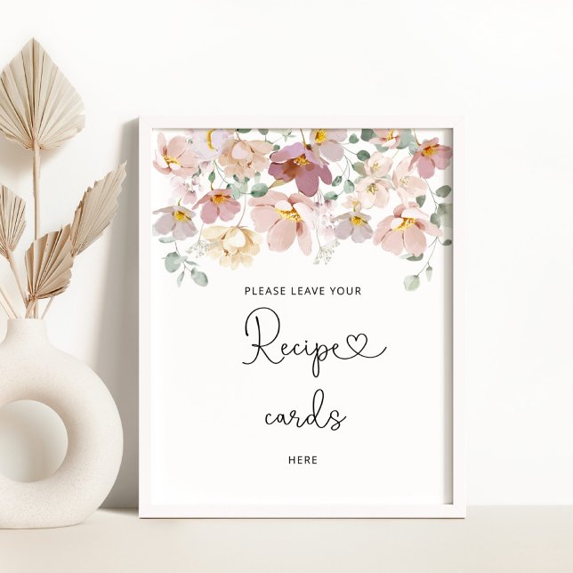 Wildflowers leave your recipe card here poster (Creator Uploaded)