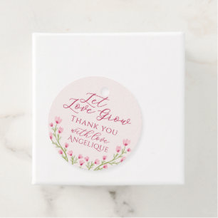 Wildflowers Let Love Grow Bridal Shower Thank You Favour Tags
