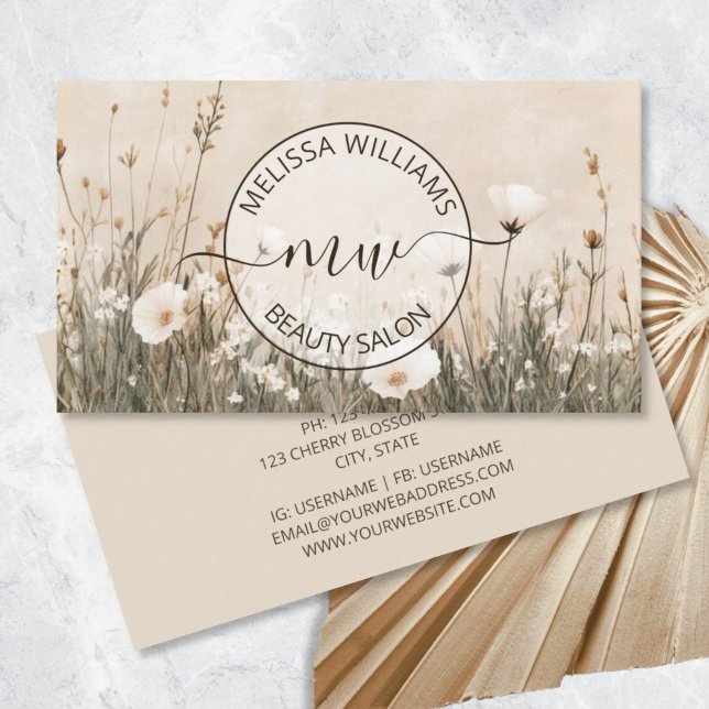 Wildflowers Logo Business Card (Creator Uploaded)