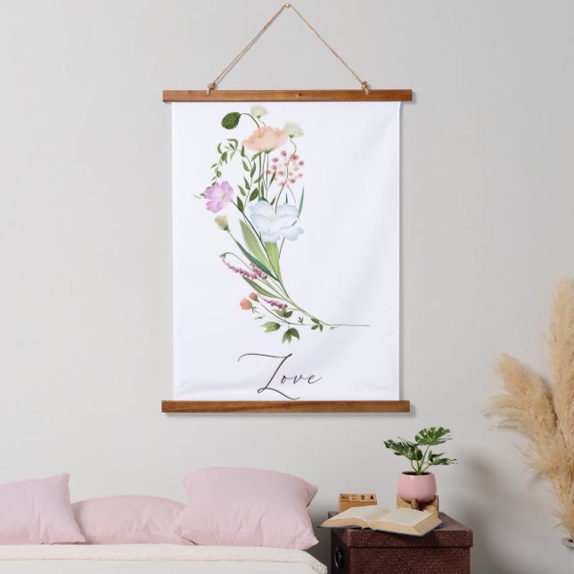 Wildflowers Love  Hanging Tapestry (Bedroom)
