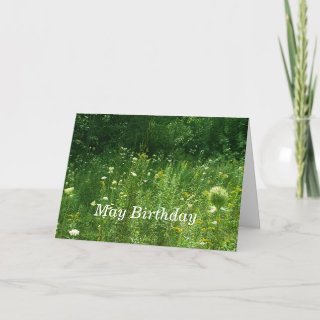 Wildflowers-May Birthday Card (Front)