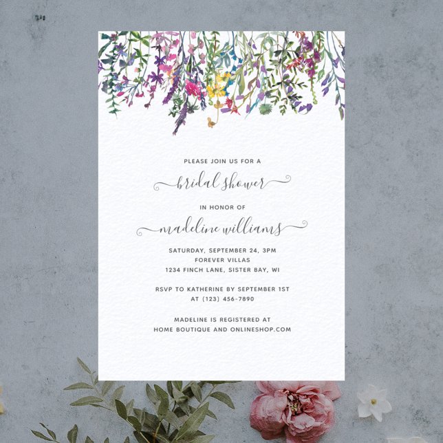Wildflowers Meadow Bridal Shower Invitation (Creator Uploaded)