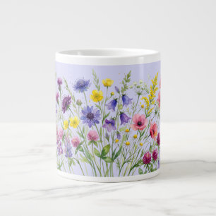 Wildflowers meadow watercolours. Speciality Mug