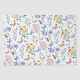 Wildflowers Minimalist Botanical Floral Tissue Paper