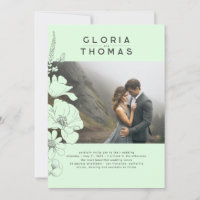 Wildflowers Modern Sage Green Wedding Photo