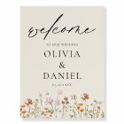 Wildflowers Modern Script Wedding Welcome Elegant