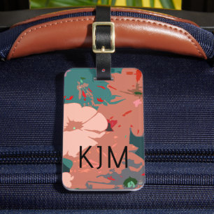 Wildflowers Monograms Floral Custom Name Gift Luggage Tag