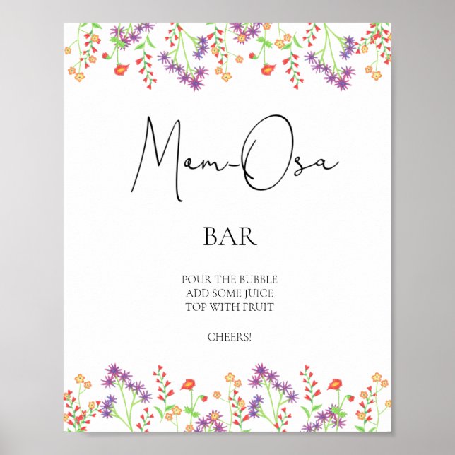 Wildflowers \ Mum-osa bar Poster (Front)