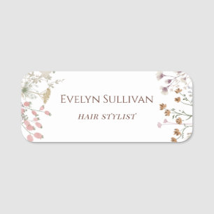 Wildflowers name tag