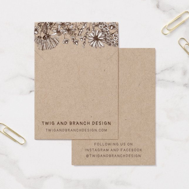 Wildflowers Necklace Bracelet Display Card (Office)