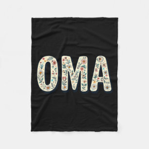 Wildflowers oma floral mother's day oma long sleev fleece blanket