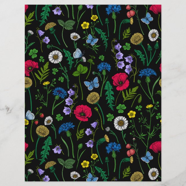 Wildflowers on black (Front)