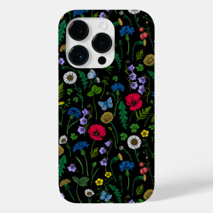 Wildflowers on black Case-Mate iPhone 14 pro case