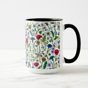 Wildflowers on black mug
