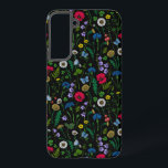 Wildflowers on black samsung galaxy case<br><div class="desc">Hand-painted collection of various wild flowers.</div>