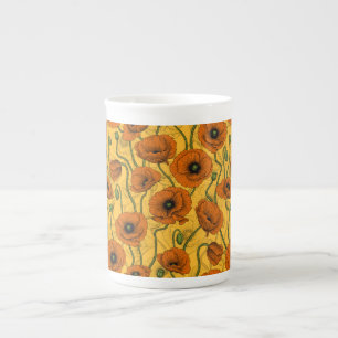 Wildflowers on off white bone china mug