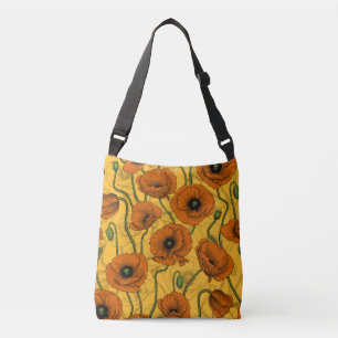 Wildflowers on off white crossbody bag