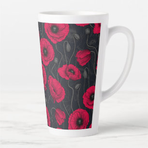 Wildflowers on off white latte mug
