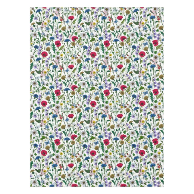 Wildflowers on off white tablecloth (Front)