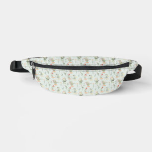 Wildflowers on Pale Green Fanny Pack
