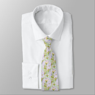 wildflowers on sage green tie
