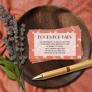 Wildflowers on Terracotta Baby Book Request Enclosure Card